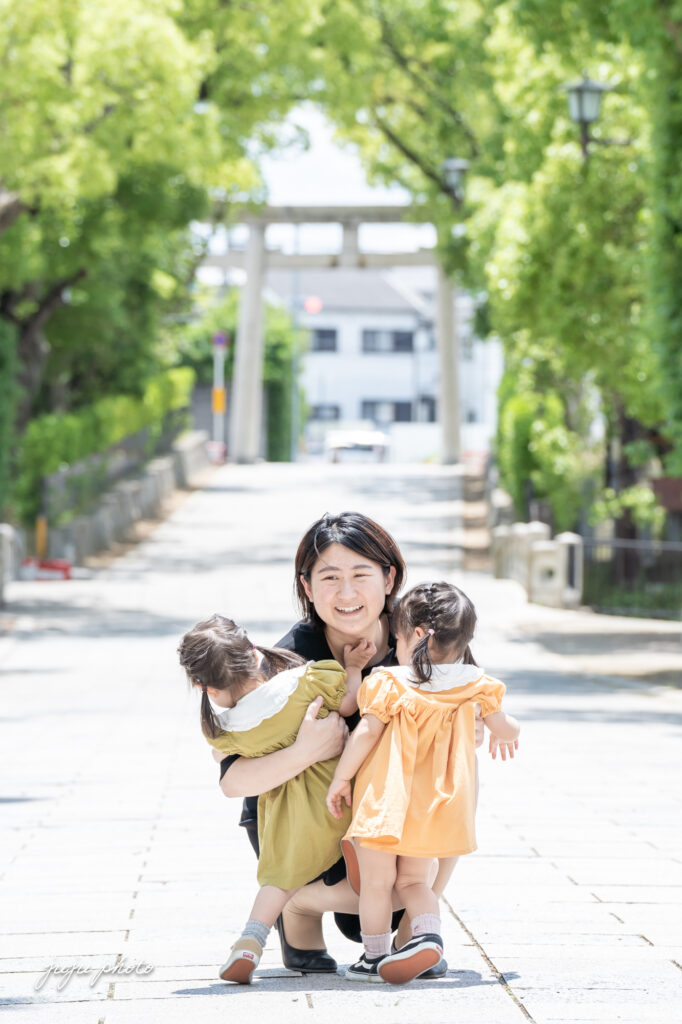 ふたご　家族写真