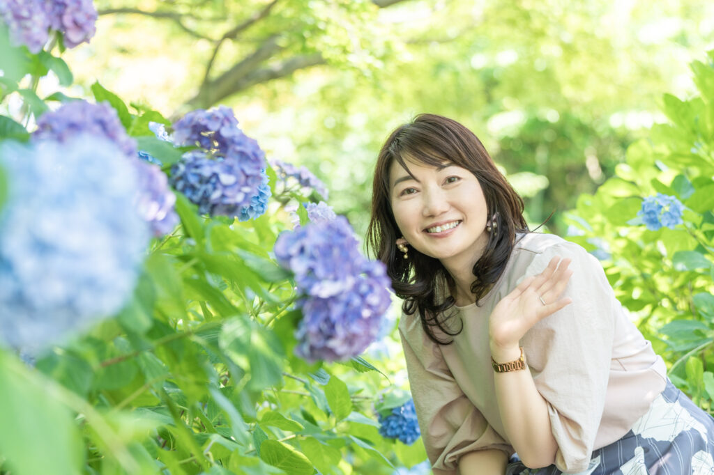 紫陽花　ポートレート　鶴見緑地