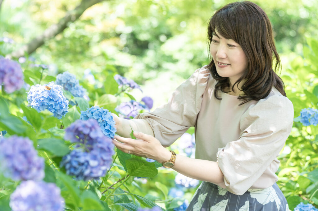 紫陽花　ポートレート