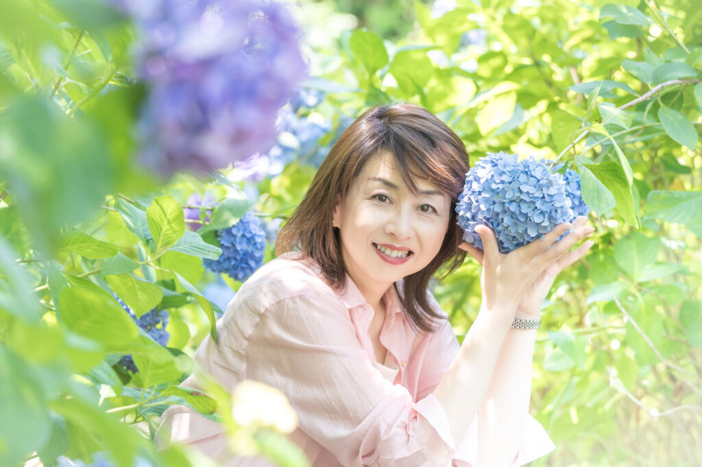 紫陽花　ポートレート