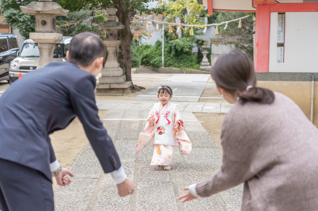 七五三　長瀬神社　3歳　女の子