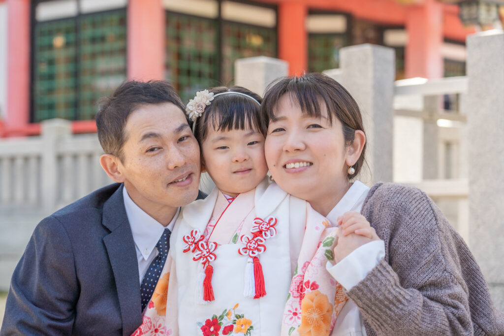 七五三　長瀬神社　3歳　女の子