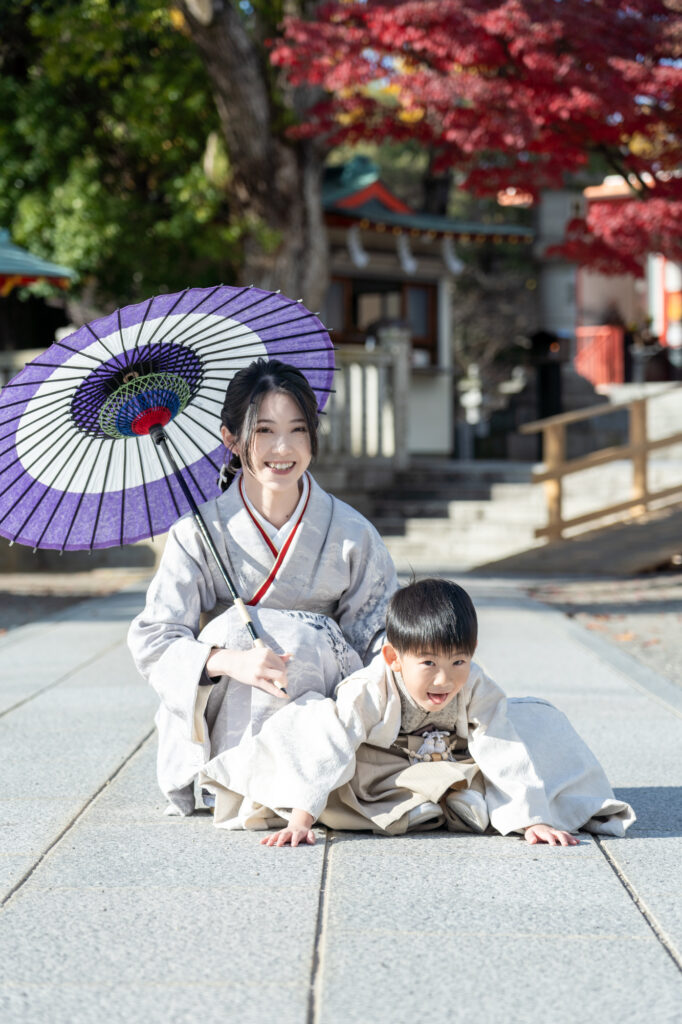 成田山不動尊　5歳　男の子　七五三