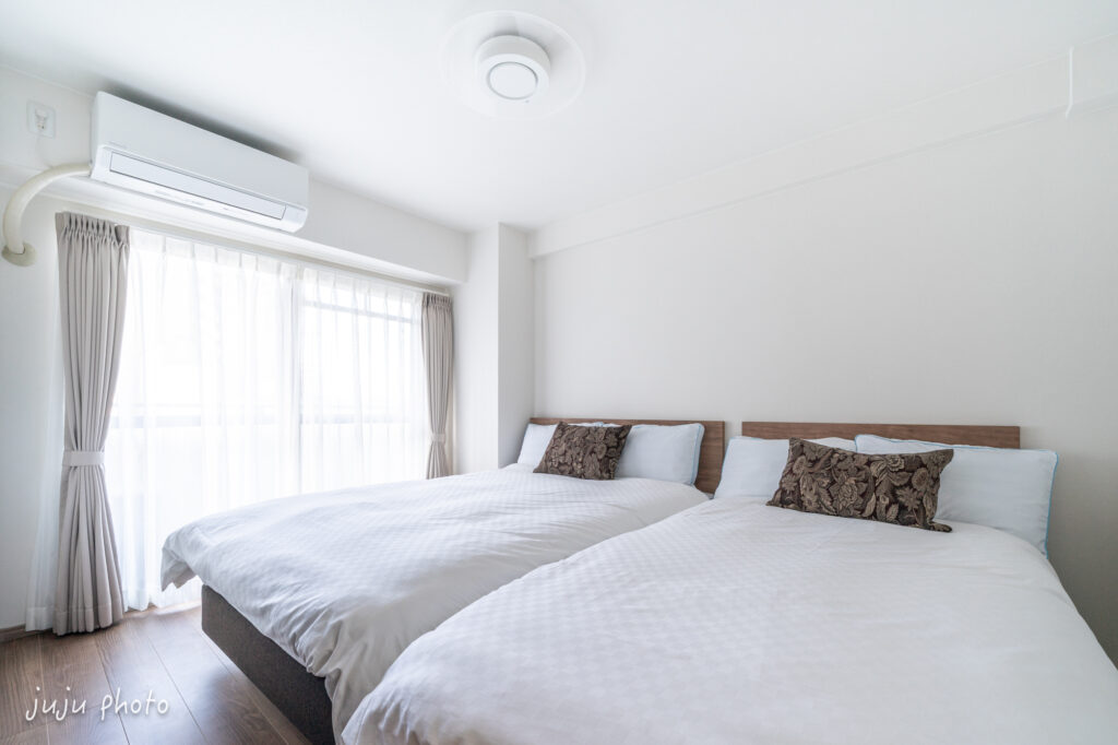 ベッドルーム 民泊撮影